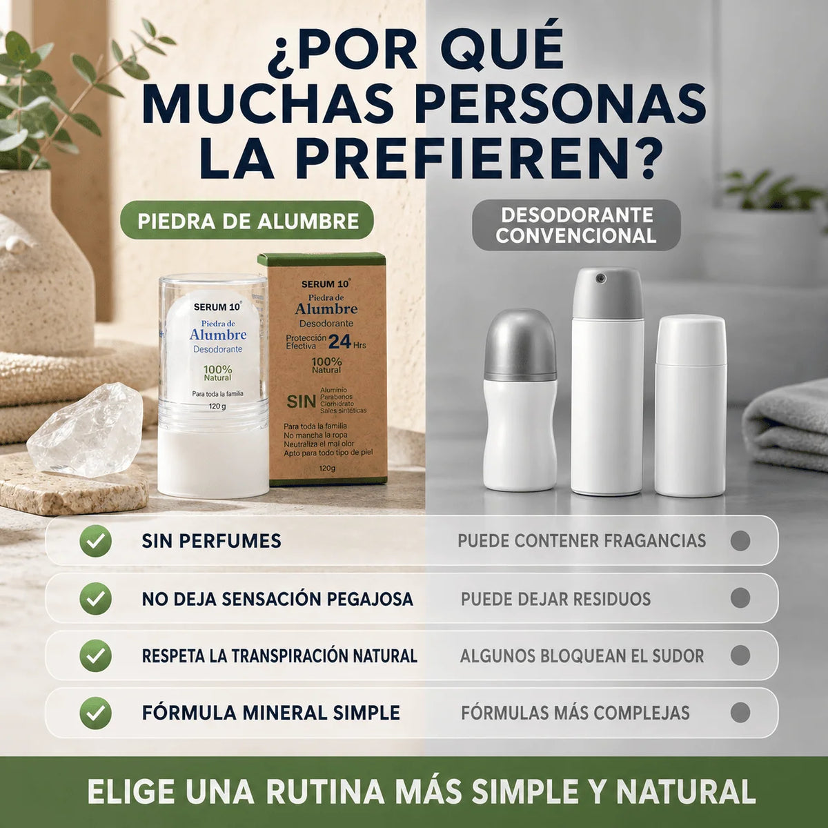 Piedra de Alumbre Desodorante 💎 Protección natural, confianza sin límites.