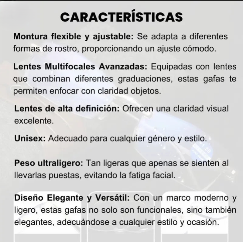 Gafas Multifocales Inteligentes TR90