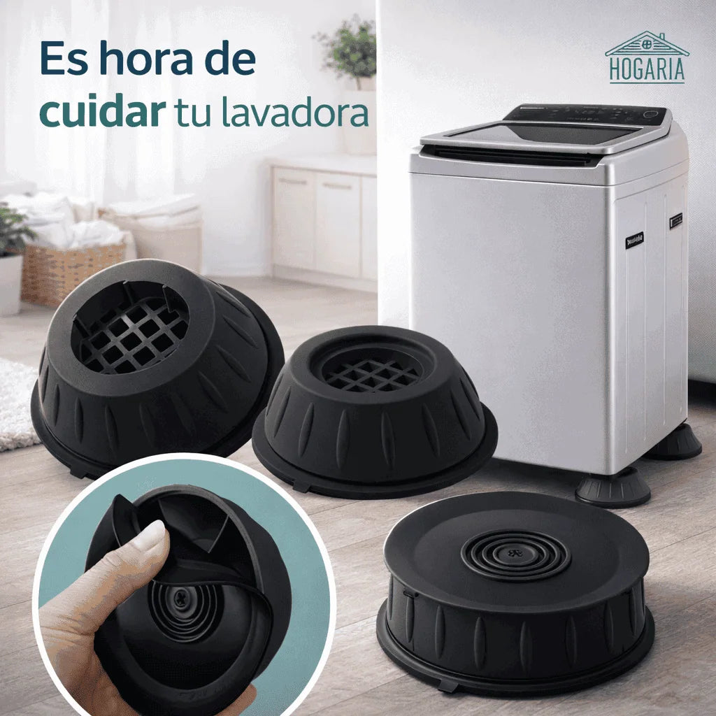 ✨ ¡Adiós al ruido de tu lavadora! Almohadillas Antivibración para Lavadora (Set x4)✨🛑
