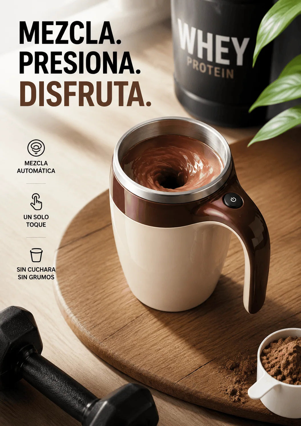 MugMix Pro™ ¡Tu bebida perfectamente mezclada en segundos!⚡🥤