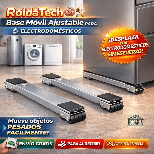 RoldaTech 🧠🛠️ Base Móvil Ajustable para Electrodomésticos 🧼❄️ La solución práctica que cuida tu lavadora y nevera.